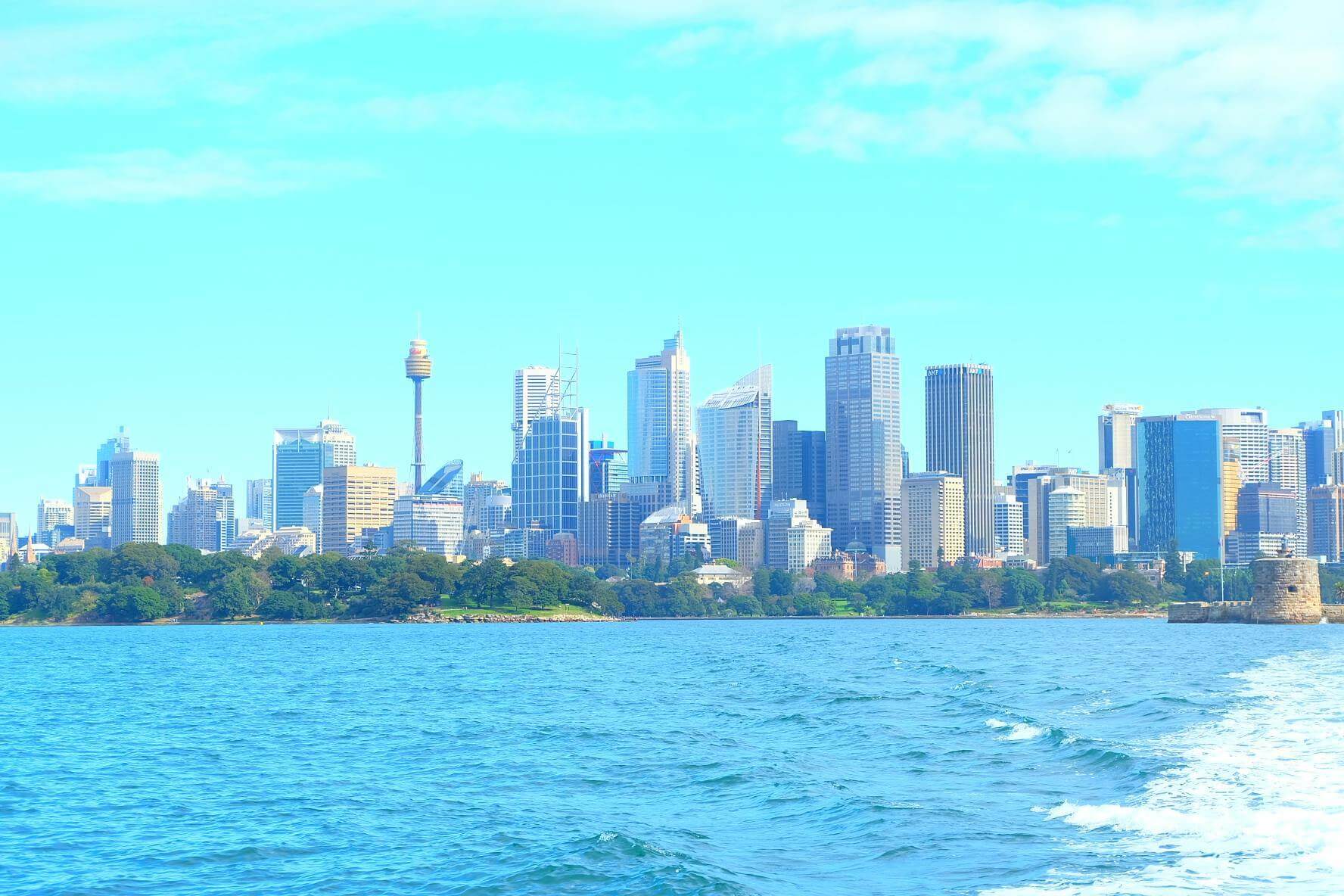 Sydney CBD view from Sea