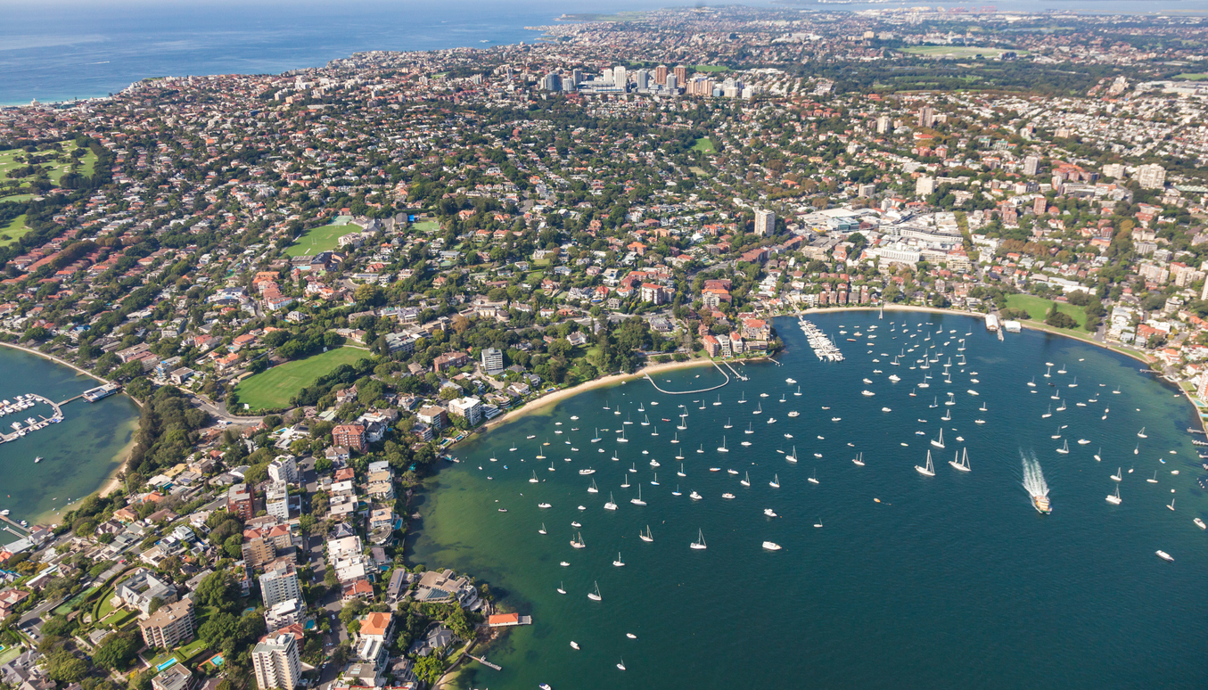 Aerial view Double Bay Sydney - NSW Australia